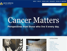 Tablet Screenshot of cancer-matters.blogs.hopkinsmedicine.org